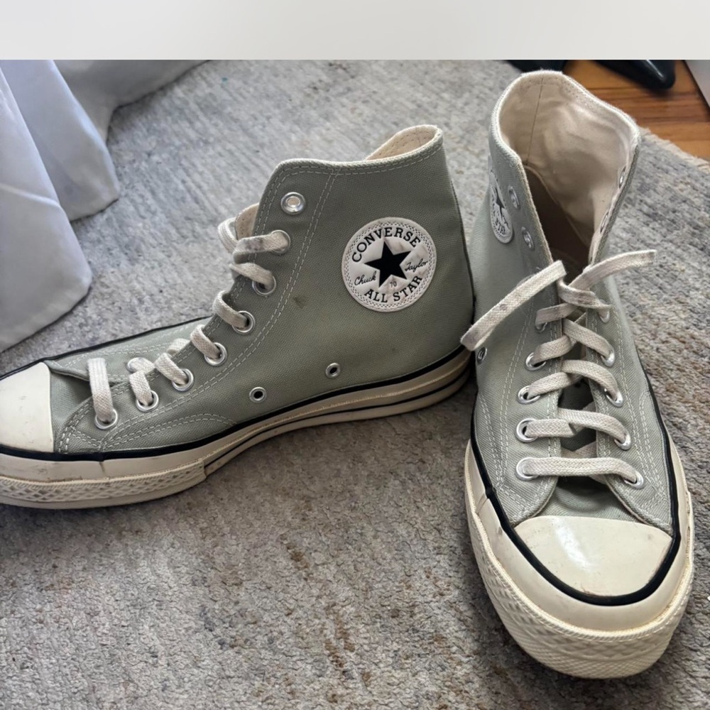 Converse High Top Sneakers - Sage Green Canvas